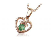 誕生石ハートネックレス