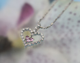 FX0325/WGピンクサファイアダイヤネックレス